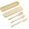 Ensemble de couverts en fibre de bambou