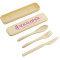 Ensemble de couverts en fibre de bambou