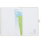 Carnet de notes relié en cuir ananas 5,5