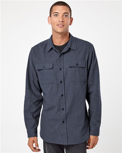 Chemise en flanelle unie pour hommes