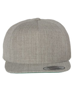 Casquette cinq panneaux en mélange de laine 