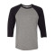 T-shirt unisexe de style baseball à manches 3/4