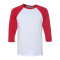 T-shirt unisexe de style baseball à manches 3/4