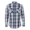Chemise à manches longues et motifs à carreaux pour hommes