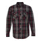 Chemise à manches longues et motifs à carreaux pour hommes