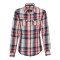 Chemise à manches longues et motifs à carreaux pour femmes
