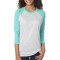 T-shirt unisexe Tri-mélange à manches raglan 3/4