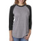 T-shirt unisexe Tri-mélange à manches raglan 3/4