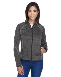 Manteau pour femme Flux de North End SportMD Rouge en molleton contrecollé à motif mélangé