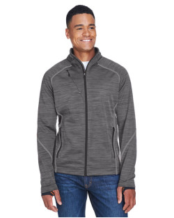 Manteau pour homme Flux de North End SportMD Rouge en molleton contrecollé à motif mélangé