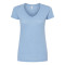 T-shirt Deluxe col en V en mélange de coton pour femmes