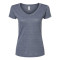 T-shirt Deluxe col en V en mélange de coton pour femmes