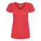 T-shirt Deluxe col en V en mélange de coton pour femmes