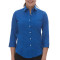 Chemise en sergé pour dames à manches 3/4