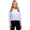 Sweat-shirt court à capuche pour femme