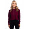 Sweat-shirt court à capuche pour femme