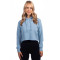 Sweat-shirt court à capuche pour femme
