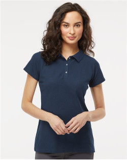 Polo soyeux à M/C pour femmes