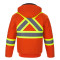 L01290 - International - Blouson aviateur en toile de coton haute visibilité pour hommes avec doublure Sherpa