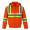 L01290 - International - Blouson aviateur en toile de coton haute visibilité pour hommes avec doublure Sherpa