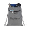 Sac de sport à cordon de serrage graphite avec port pour écouteurs