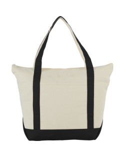 Fourre-tout classique en toile de coton à fermeture éclair de 12 oz
