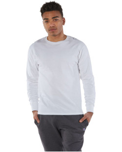 Champion - T-shirt pour adulte en coton filé à manches longues