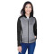 Manteau pour femme Newbury en molleton à motif mélangé avec blocs de couleur et glissière pleine longueur de Devon & JonesMD